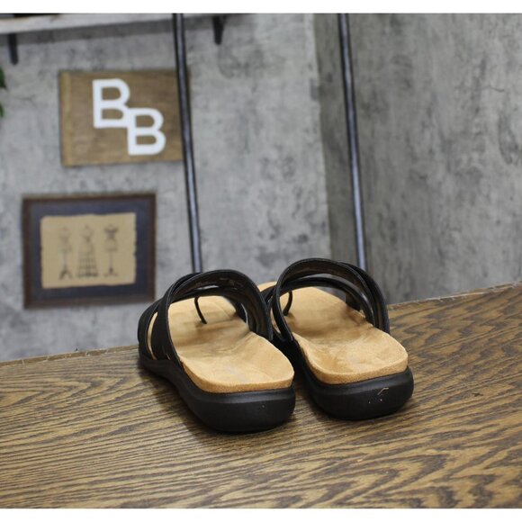 NWT Easy Spirit Womens Westly Strappy Toe Loop Slide Sandals SEWESTLY3 Black 9M - Picture 9 of 13